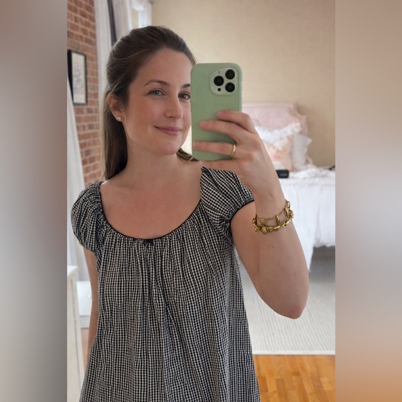 DÔEN Julia Dress in Noir La Madalena Gingham Size XS - Picture 15 of 16